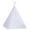 Kids  Tipi Tent with Carry Bag Polyester Gray 115 x 115 x 160 cm