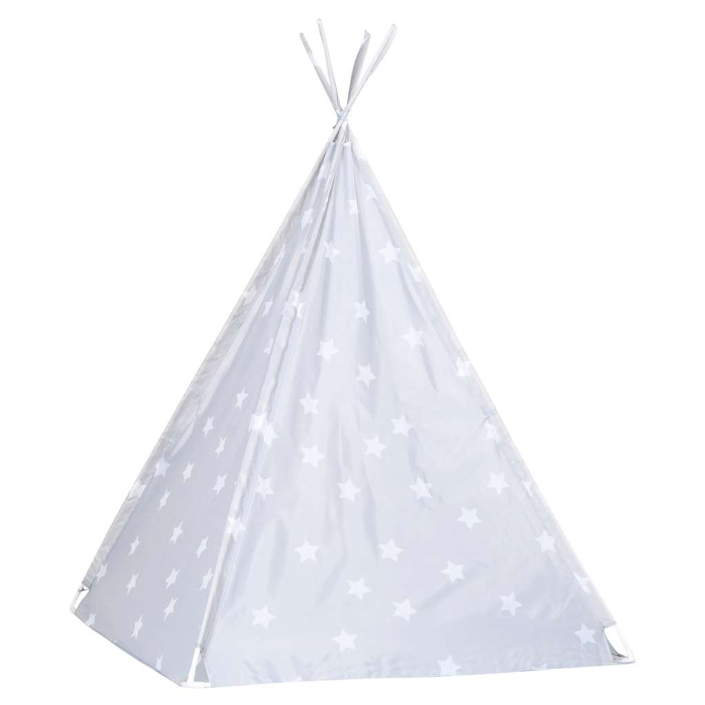 Kids Tipi Tent with Carry Bag Polyester Gray 115 x 115 x 160 cm