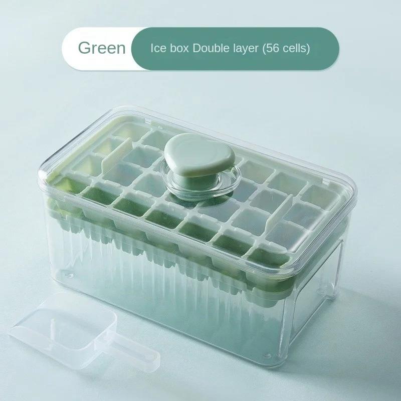 28/56 Grid Ice Cube Mold Reusable Refrigerator Ice Maker One-touch Easy Release Homemade Ice Cube Tray Mold Home Ice Making Tool