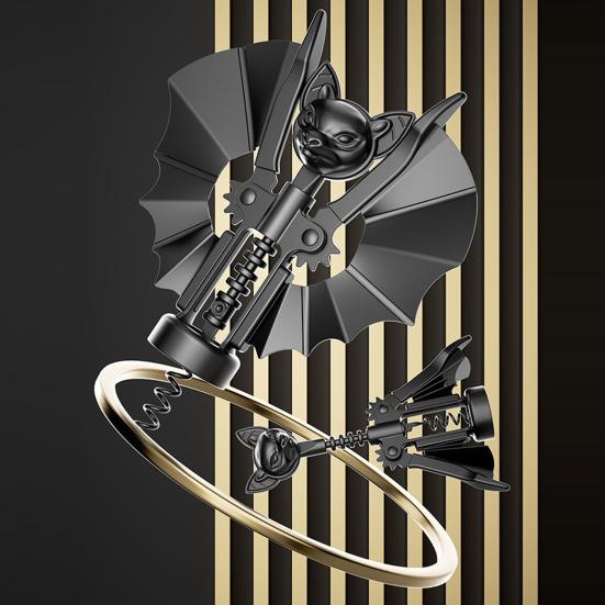 Wine Opener Zinc Alloy Corkscrew Bottle Opener Winged Cork Remover Beer Opener Foil Cutter Kitchen Tools