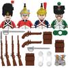 Napoleonic War Military Building Blocks Mini Bricks Figures Gifts Weapons Funs Equipments Russian France UK Italy Solider Toys