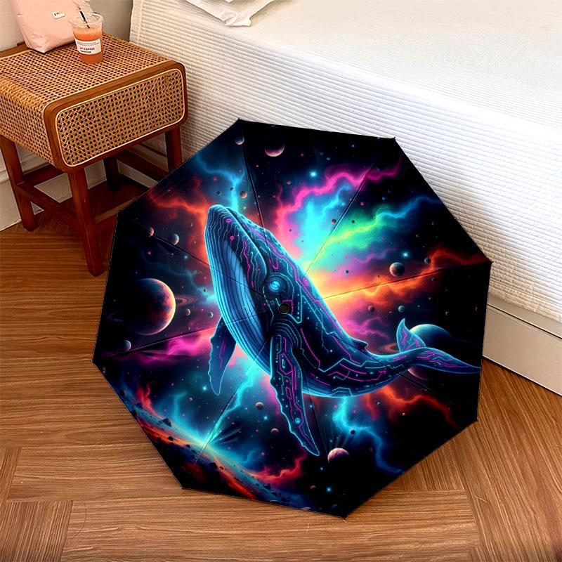 InterstellarFuture Pattern Pattern New Style Umbrella, 1 Piece Automatic Folding Umbrella, Portable Travel Umbrella, Outdoor Umbrella, Birthday Gift