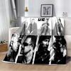 U2 Rock Bang Bono 3D-Druckdecke, Weiche Überwurfdecke für Zuhause Schlafzimmer Bett Sofa Picknick Reisen Büro Ruhe Decke Kinder