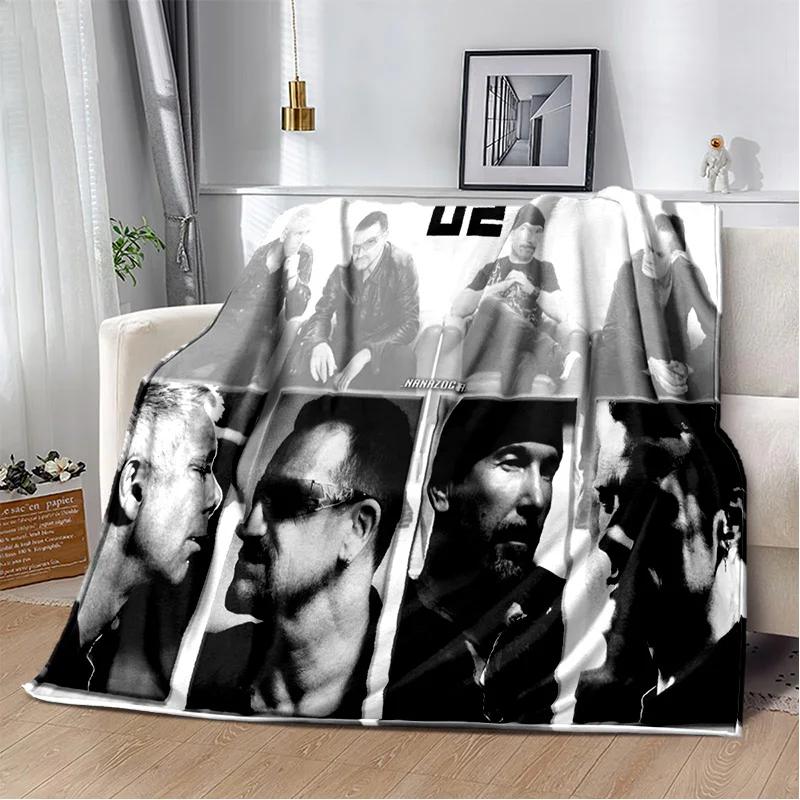 U2 Rock Bang Bono 3D-Druckdecke, Weiche Überwurfdecke für Zuhause Schlafzimmer Bett Sofa Picknick Reisen Büro Ruhe Decke Kinder