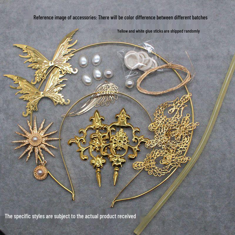 DIY Lolita Heiligenschein Krone Kit - Selbstgemachtes Kopfschmuckzubehör für Fotoalben