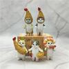 Mufosand Fried Shark Cat Keychain  Backpack Pendant Collectible Pvc Action Figurine Trendy Toys Holiday Present Girls