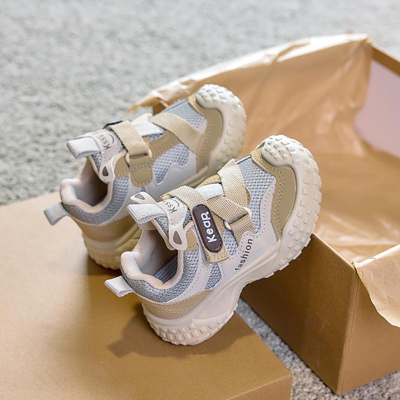 

Children s sports shoes boys and girls 2025 spring and autumn new breathable mesh lightweight shoes little white shoes non-slip mesh shoes 25 хаки