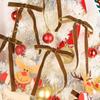 12pcs Slender Velvet Christmas Bows Vintage Diy Christmas Tree Ornaments Ribbon Bow With Cable Tie Gift Wrapping Bows Wedding