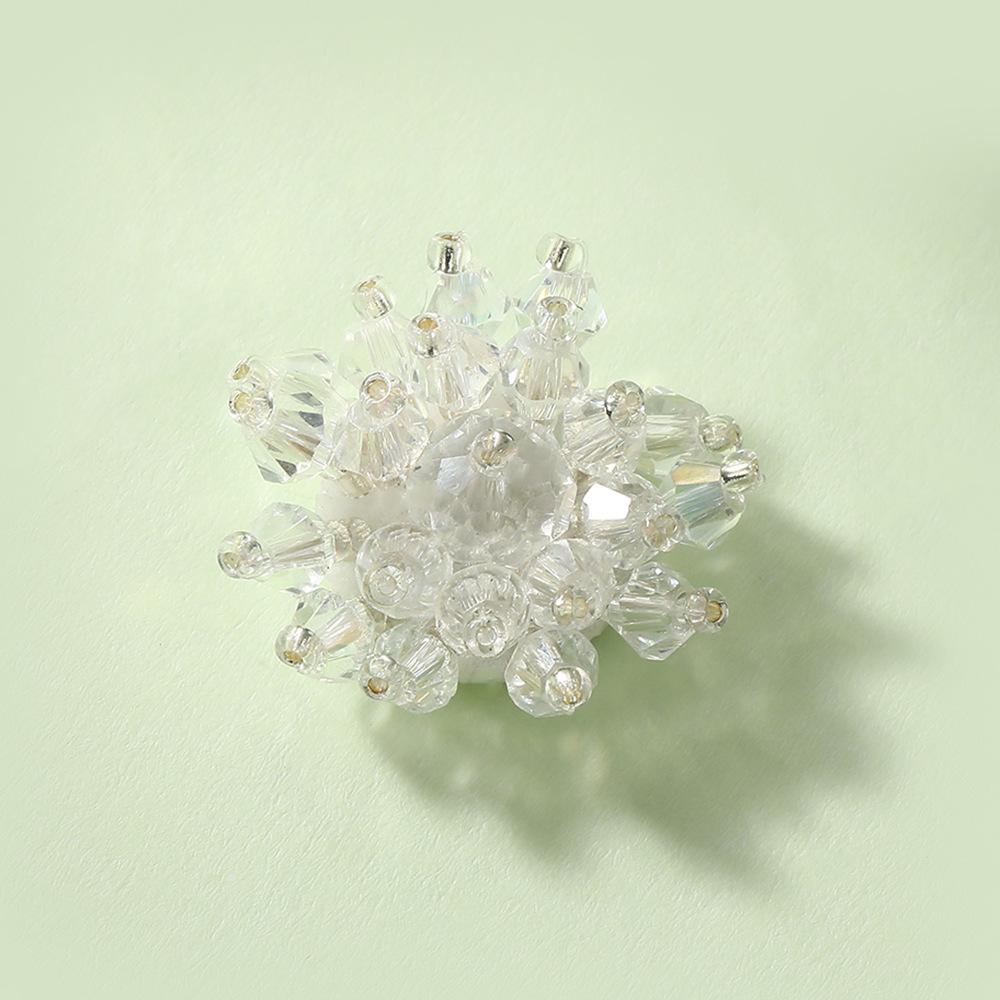 Handmade Crystal Bead Flower Charms for Jewelry, Clothing, and Shoe Accessories