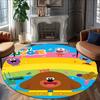 1pc Hey Duggee4 Print Round Carpet Chair Round Carpet Suitable for Bedroom Living Room Home Decorative Carpet