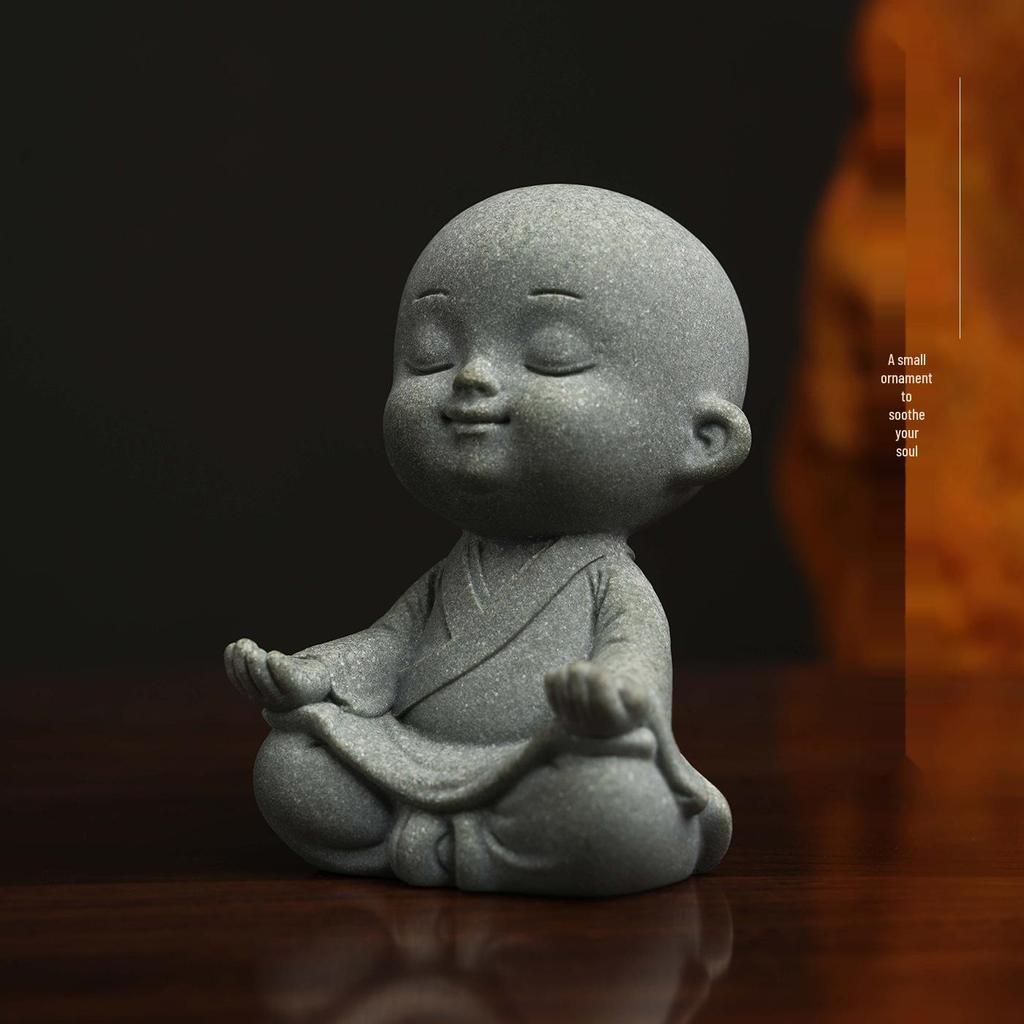 Wukong Blue Sand Sculpture: Multi-Functional Brush Holder & Creative Paperweight Ornament