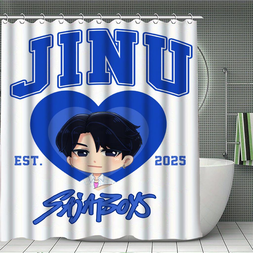 K-POP D-Demon H-Hunters Sprchové závěsy Omyvatelná tkanina Polyester Pro vanu Umění Koupelnová dekorace S háčky Vodotěsný závěs