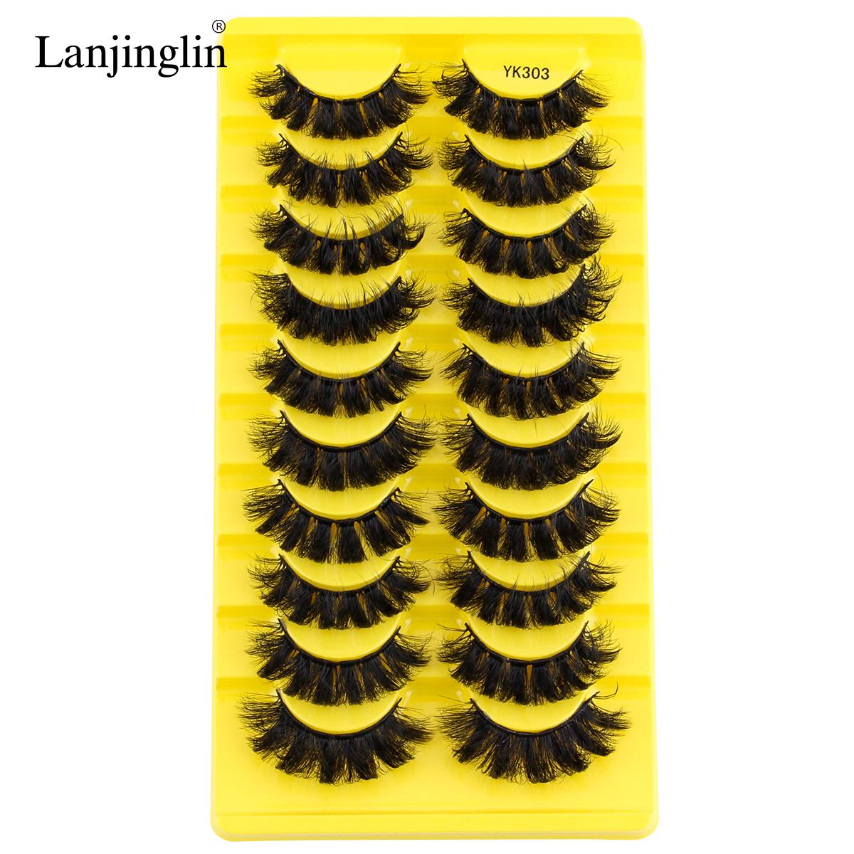 

Накладные ресницы Half Eye Lashes 3/10 пар 3D Mink Lashes Natural/Dramatic Handmade Многоразовые накладные ресницы Инструменты для макияжа Faux Cils