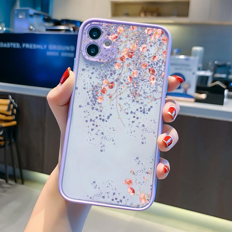 Retro Spring Bloom Flowers Phone Case For iPhone 15 14 7 8 Plus SE2 15 14 12 11 13 Pro Max X XR XS Hard Shockproof Back Cover