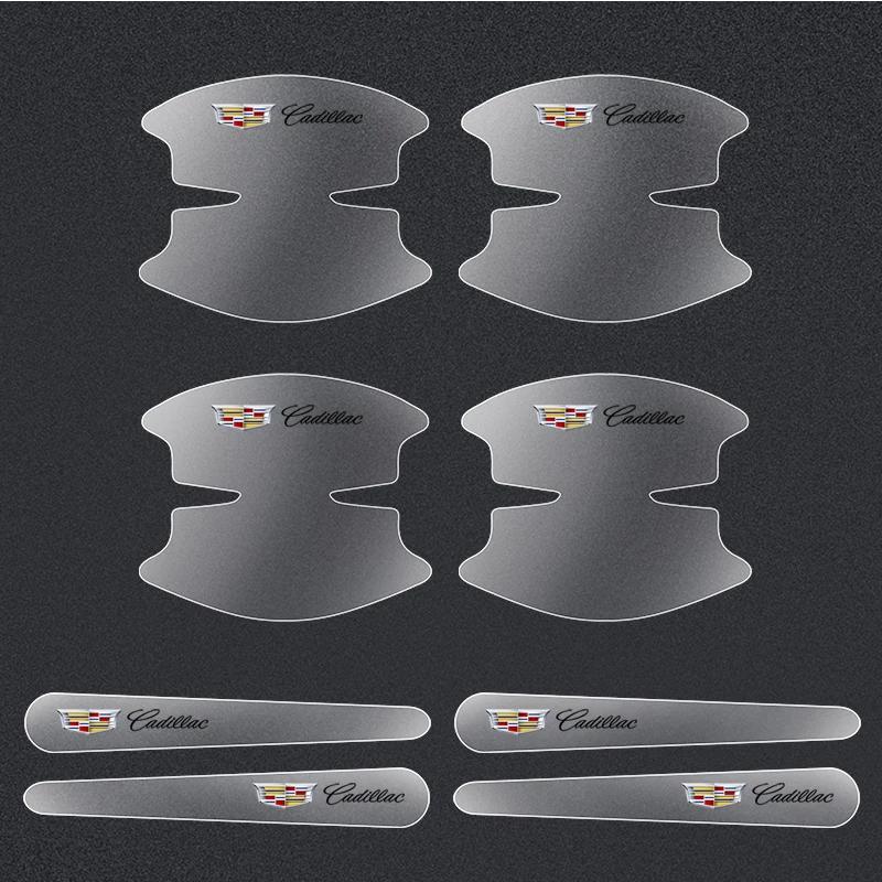 

8pcs Transparent Car Door Handle Bowl Stickers Anti-scratch Protection For Cadillac XT4 XT6 CTS DTS STS XTS ATS BLS SLS CT5