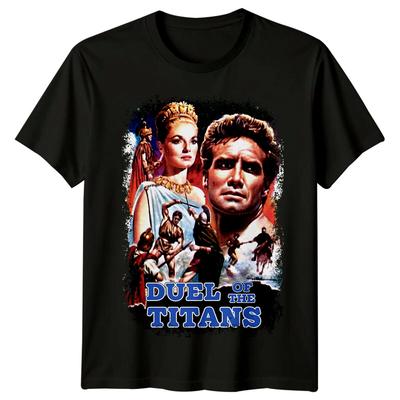 Duel of the Titans (1961) Movie Poster Inspired 100% Cotton T-shirt Mens Tees Top Retro 80s Tee