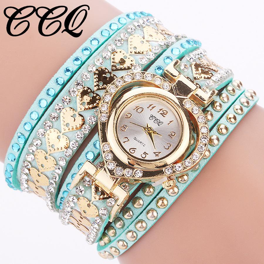 Diamond Bracelet Watch Circle Ladies Love Student Girlfriend Bracelet Watch Women'S Watch
