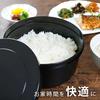 Astro Rice Cooker, Black, 2-Cup Capacity, Microwave, Dishwasher Safe, with Binchotan Charcoal, Made in Japan, 510-10