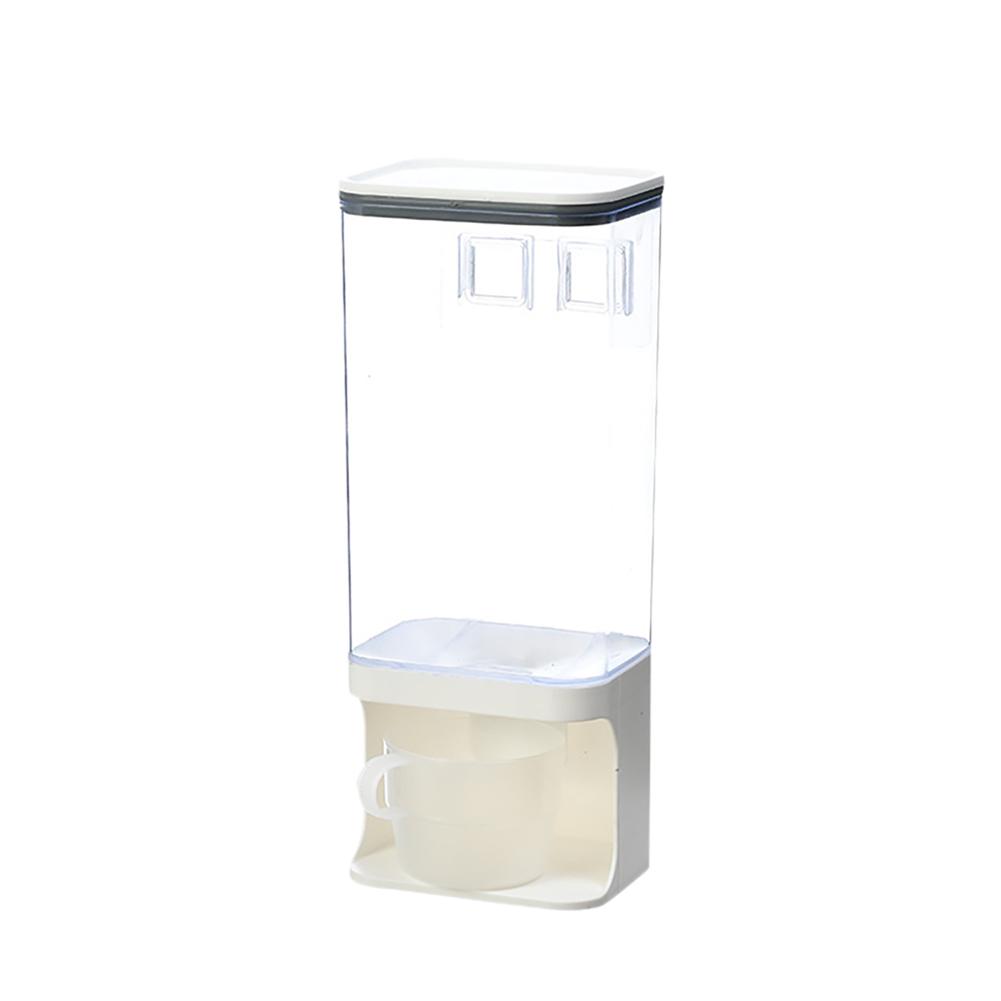 

1л Диспенсер для хлопьев Пластиковый Прозрачный Настенный Разделенный Контейнер Для Сухих Пищевых Продуктов Органайзер Для Хранения Для Домашней Кухни