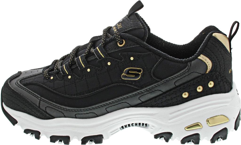 Skechers D'Lites Women Black/gold Sneakers