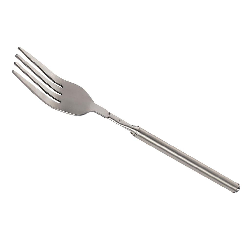 BBQ Fork BBQ Telescopic Extendable Dinner Fruit Dessert  Handle Fork Stainless Steel Cutlery Telescopic Fork Extendable Fork