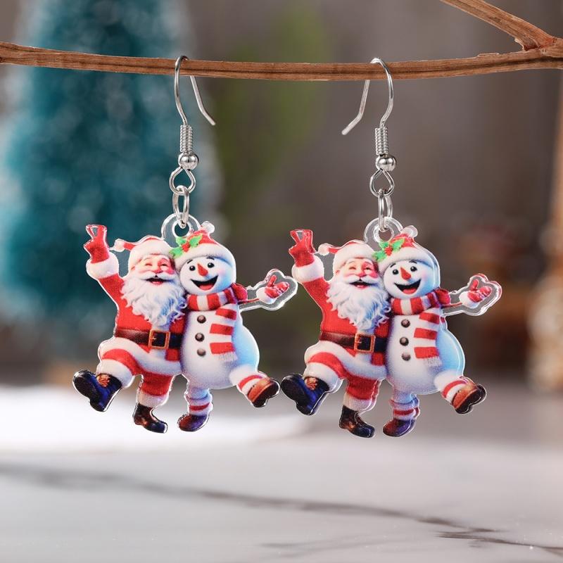

CAOSHI Santa Claus Design Dangle Earrings for Women Fashion Snowman Christmas Party Accessories Versatile Festival Jewelry Gifts