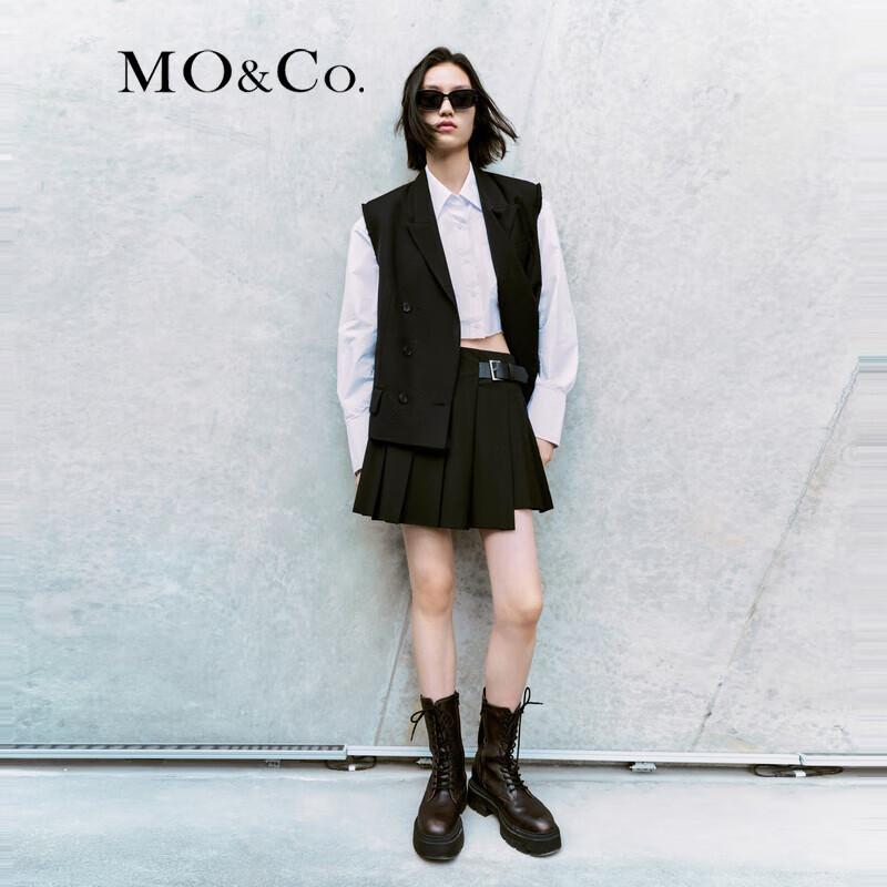 MO&Co. Tailored Merino Wool Suit Vest