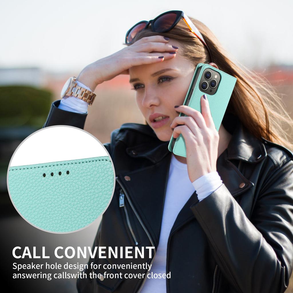 For iPhone 16 Pro Max Case RFID Blocking Strong Magnetic Leather Wallet Phone Cover