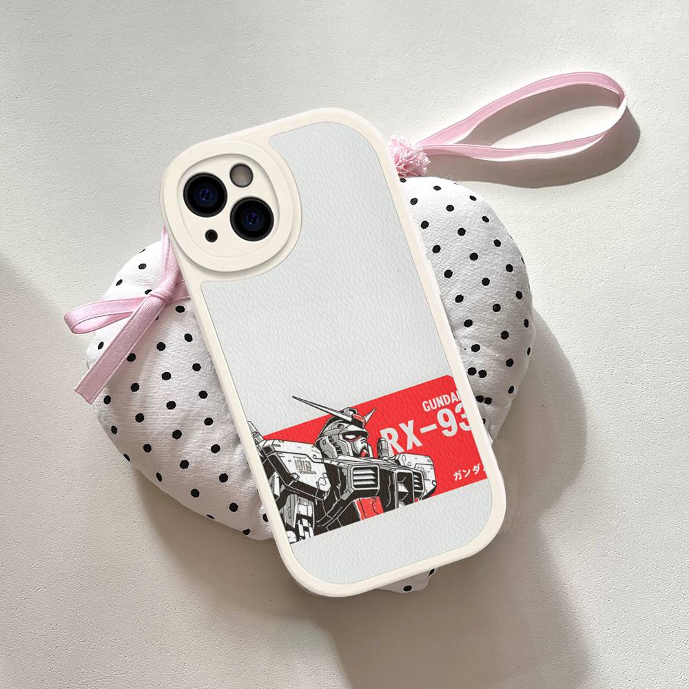 Cartoon G-Gundams Leather Phone Case For IPhone 16 15 14 13 12 11 Pro Max Plus Shockproof Cover