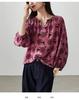 100% Mulberry Silk Printed Shirt for Women's 2026 Spring Commuting Versatile Round Neck Silk Top