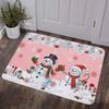 Christmas Pink Snowman Ball Snowflake Non-slip Door Mat Entrance Rug Bedroom Balcony Hallway Bath Floormat Christmas Decorations