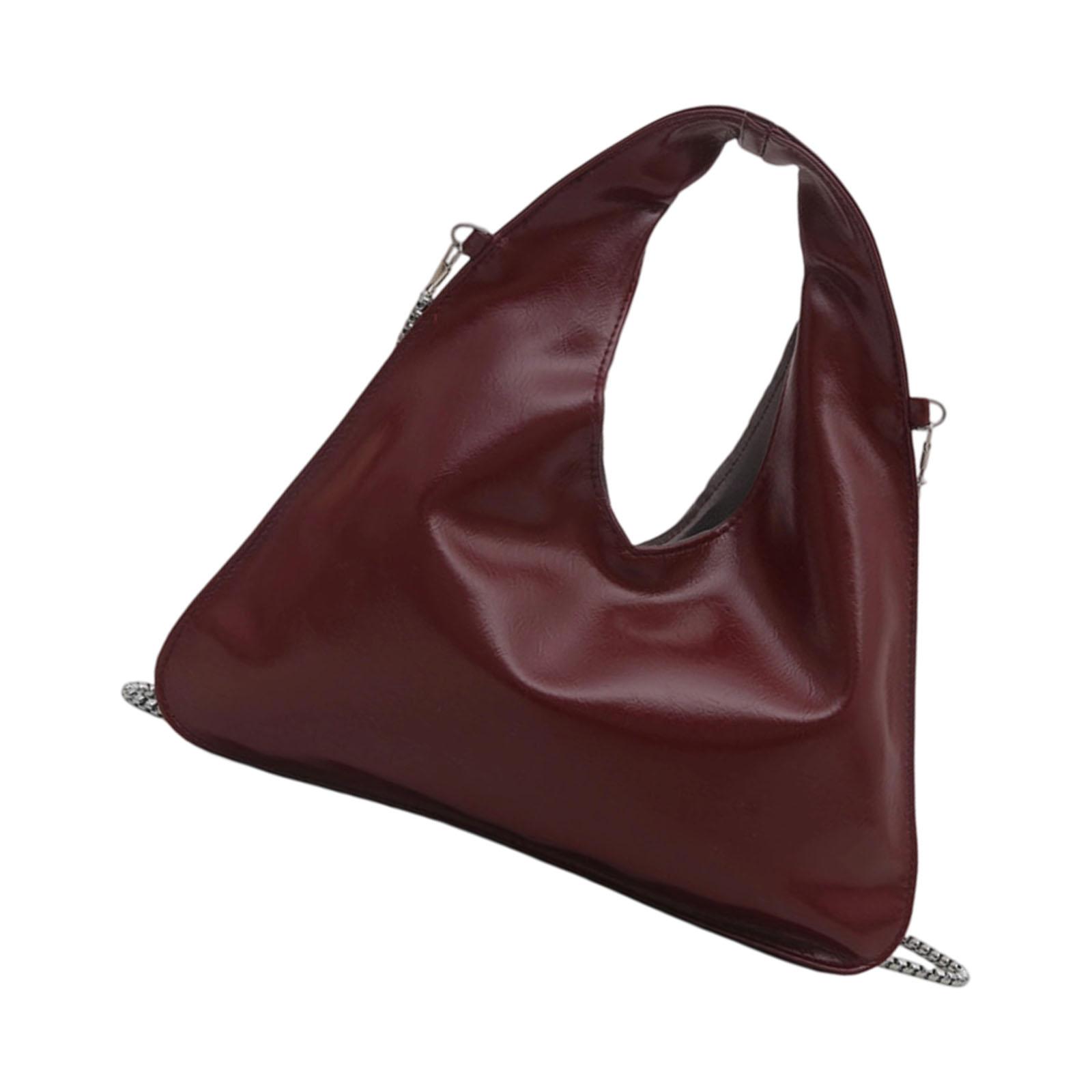 

Women s Hobo Handbag PU Leather Shoulder Tote Purses with Zipper Casual Crossbody Bag with Removable Chain Gifts красный