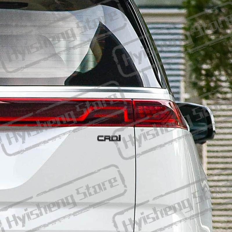 3D Metal Sticker CRDi Emblem Letters Badge Decoration Rear Trunk Stickers For Hyundai Tucson Kia Ceed Carnival Sorento Sportage