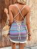 Spicy Backless Spaghetti Strap Dress with Drawstring & Color Embroidery - Hot Girl Style