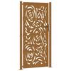 VidaXL Garden Gate Weatherproof Steel Flame Design, Fence Gate, Outdoor Gate, Metal Gate, 4100998