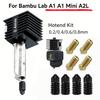 For Bambu Lab A1/A1 Mini/A2L Hotend Kit Hardened Steel 0.2/0.4/0.6/0.8 Hot End Nozzle for BambuLab A1 Mini A2L A1 Upgrade Parts