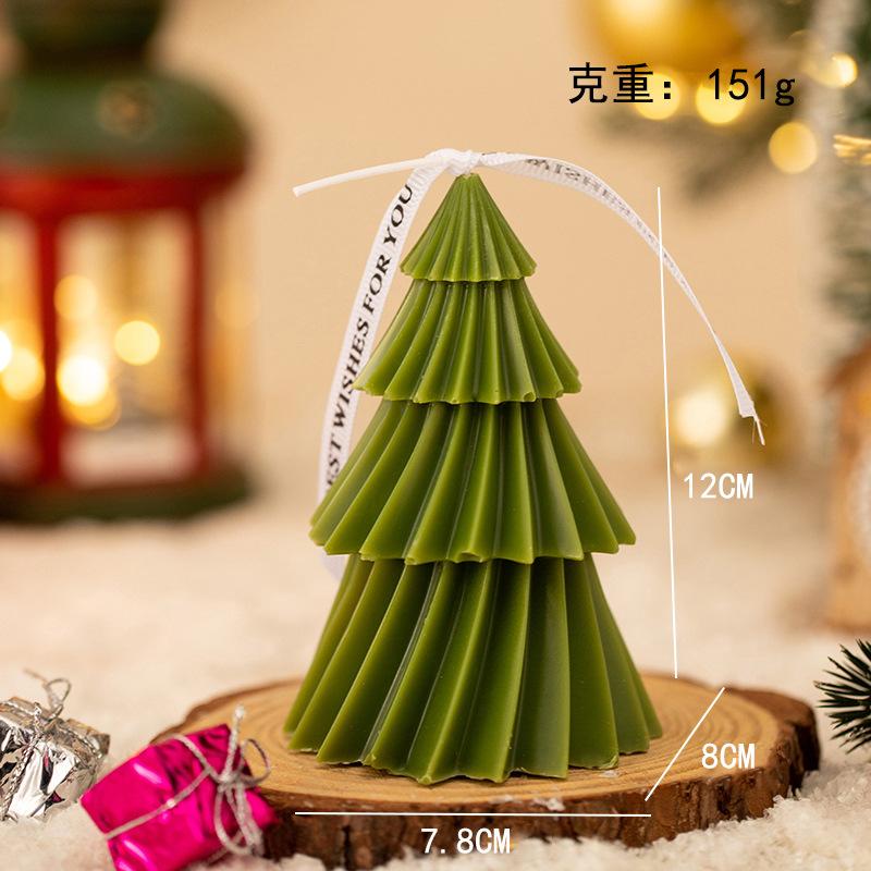 Unique Handmade Christmas Tree Scented Candles - Fragrance Therapy for Home Decoration and Gift Creativity Fun Convenient