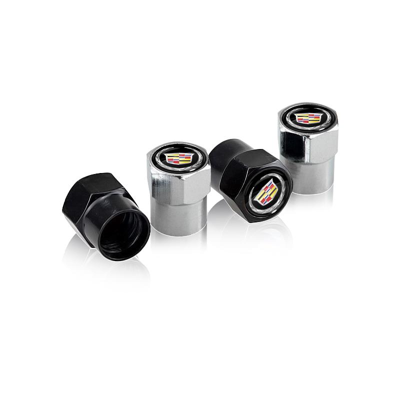 4Pcs Metal Car Wheel Tire Valve Core Cap Car Styling For Cadillac Escalade Tiburon Deville Seville XT5 XTS CTS BLS SLS DTS SRX Metal