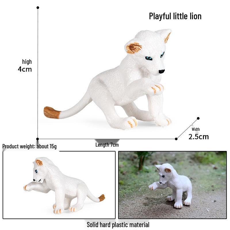 Lion Pride Simulation: Male & Female African Lion Figurines - Plastic Wild Animal Action Models
