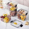 Divided Plastic Food Storage Containers Clear Organizers With Airtight Lids Seal Jar For Snacks, Dried Fruits Home Items