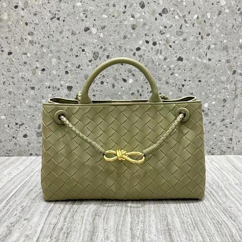 Niche Design New Style Metal Rope Buckle Genuine Leather Woven Tote Bag One-shoulder Portable Large-capacity Retro Women's