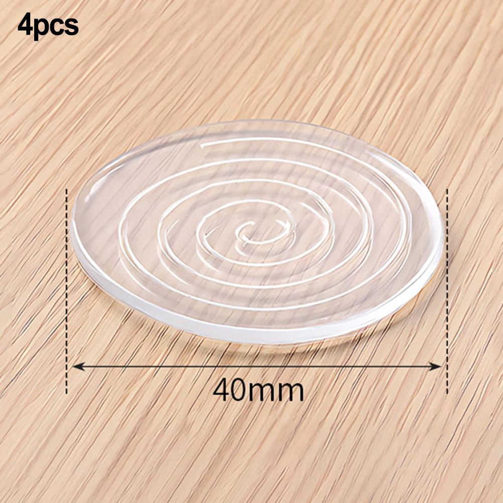 4pcs Round Square Anti Vibration Pads Washing Machine Silicone Feet Mat Furniture Cabinet Chair Leg Anti-Slip 40/60/80mm