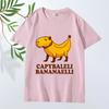 Camiseta Casual Feunisexina Italiana Brainrot Banana Capybara Mee Prendas De Gran TamañO