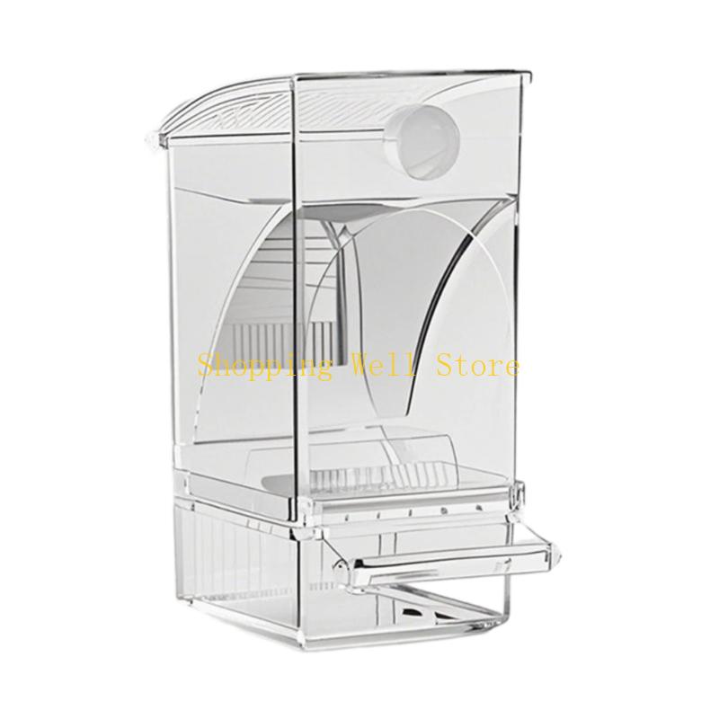 KX4B Automatic Bird Feeder For Pet Birds Anti Splash Cage Mounted Dispenser