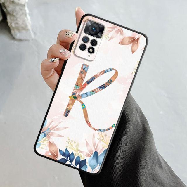 Blumenmuster Blatt Brief Kunst Fall für Xiaomi Redmi Hinweis 12 11t 11s 11 10 8 Pro 9 9s 9t 8t für Mi 10 8 9a 9c 10c 12c K40