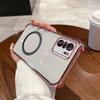 Case for Xiaomi Mi 11i,POCO F3 Clear Magnetic Casing Electroplated Lens Frame Phone Cover