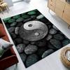 Yin Yang Stone Rug for Zen Living Spaces - Modern Meditation Area Rug, Harmony and Balance Floor Decor Skid resistant carpet