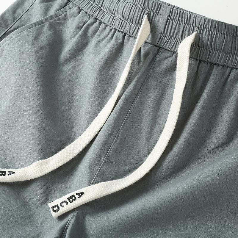 Summer New Casual Shorts Men's Trendy Lightweight and Versatile 5-point Casual Pants Drawstring Elastic Half Cut Workwear Pants