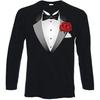 Funny Gentleman Suit Graphci Long Sleeve T Shirt For Men Casual Crew Neck Oversized Tee Shirt Tops For Men Clothes Streetwear