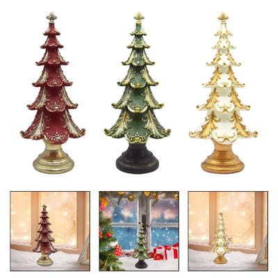 Christmas Tree Figurine Christmas Sculpture for Office Living Room Bedroom
